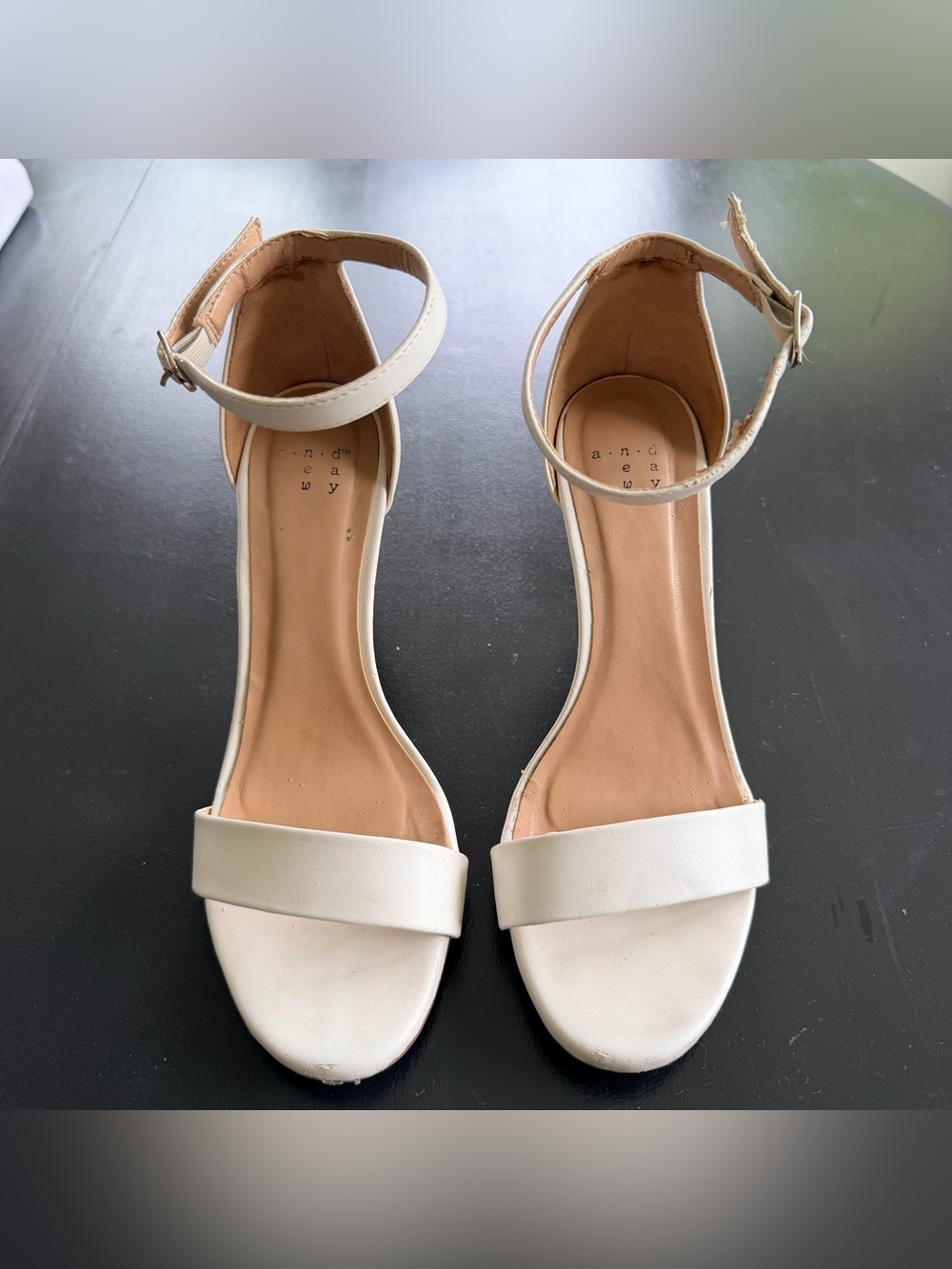 A New Day White Open Toe Heels